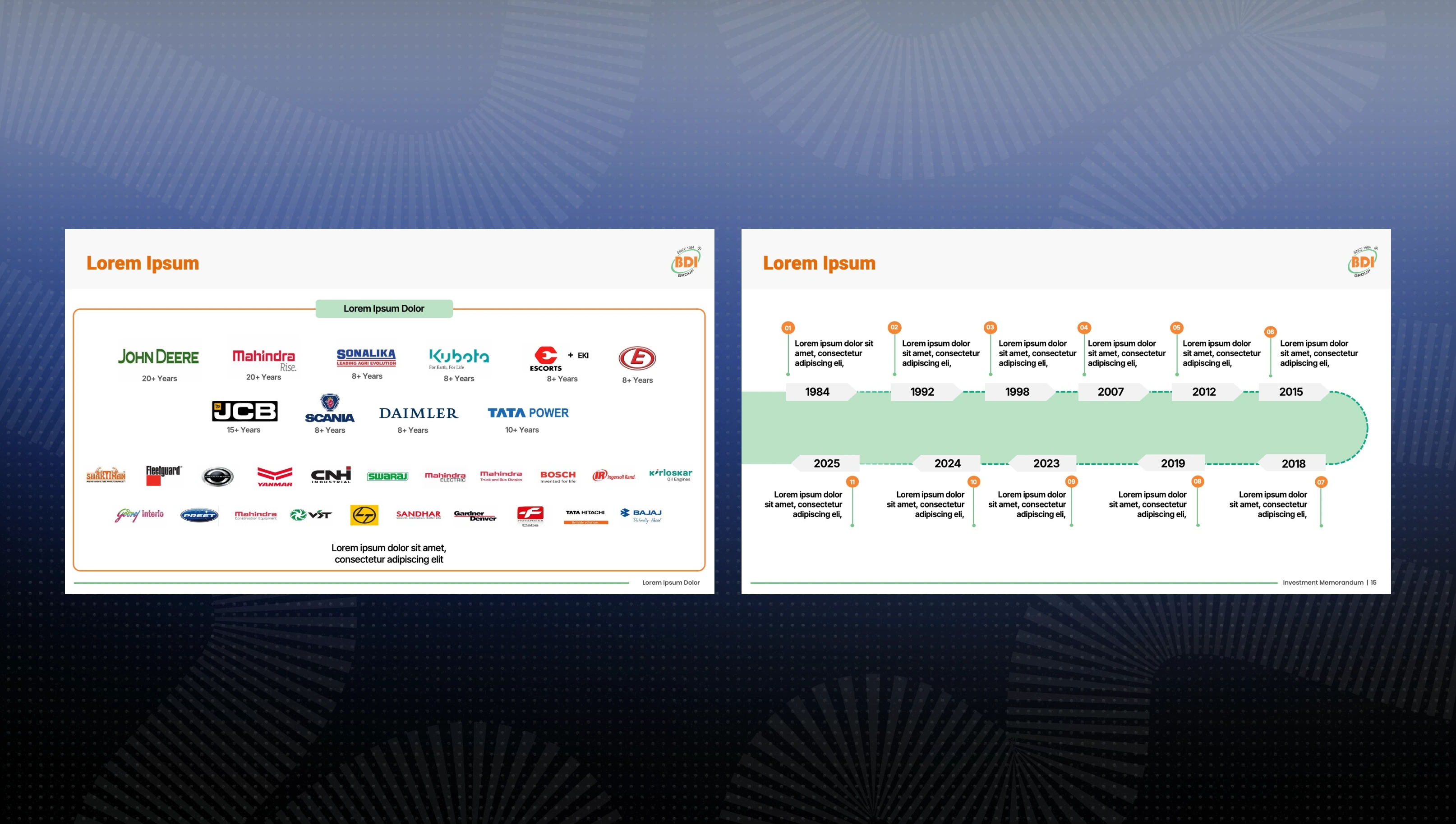 BDI Group pitch deck slide 3