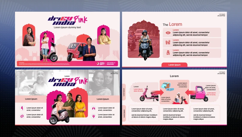 DriEV Pink pitch deck slide 1