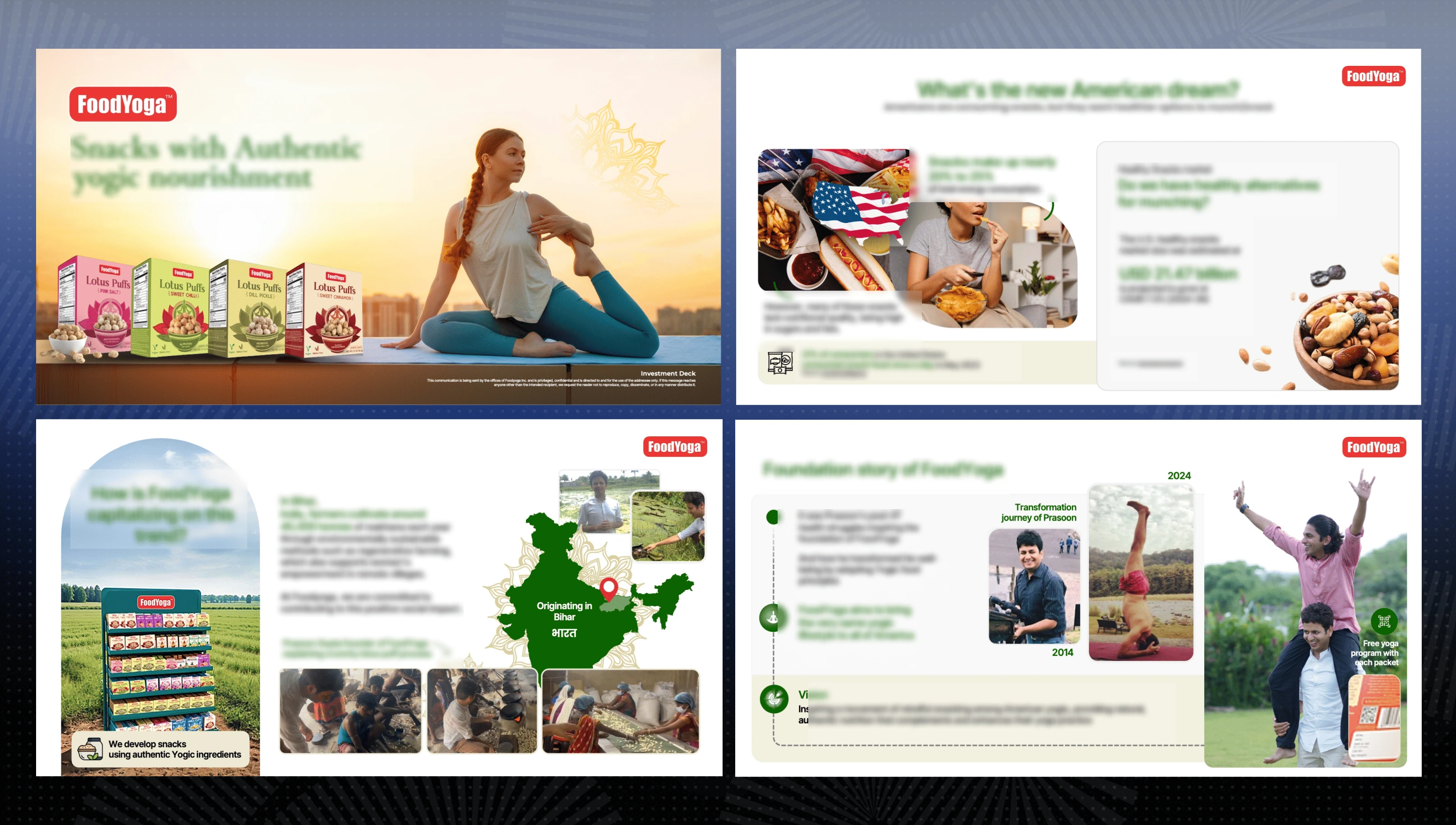 FoodYoga pitch deck slide 1
