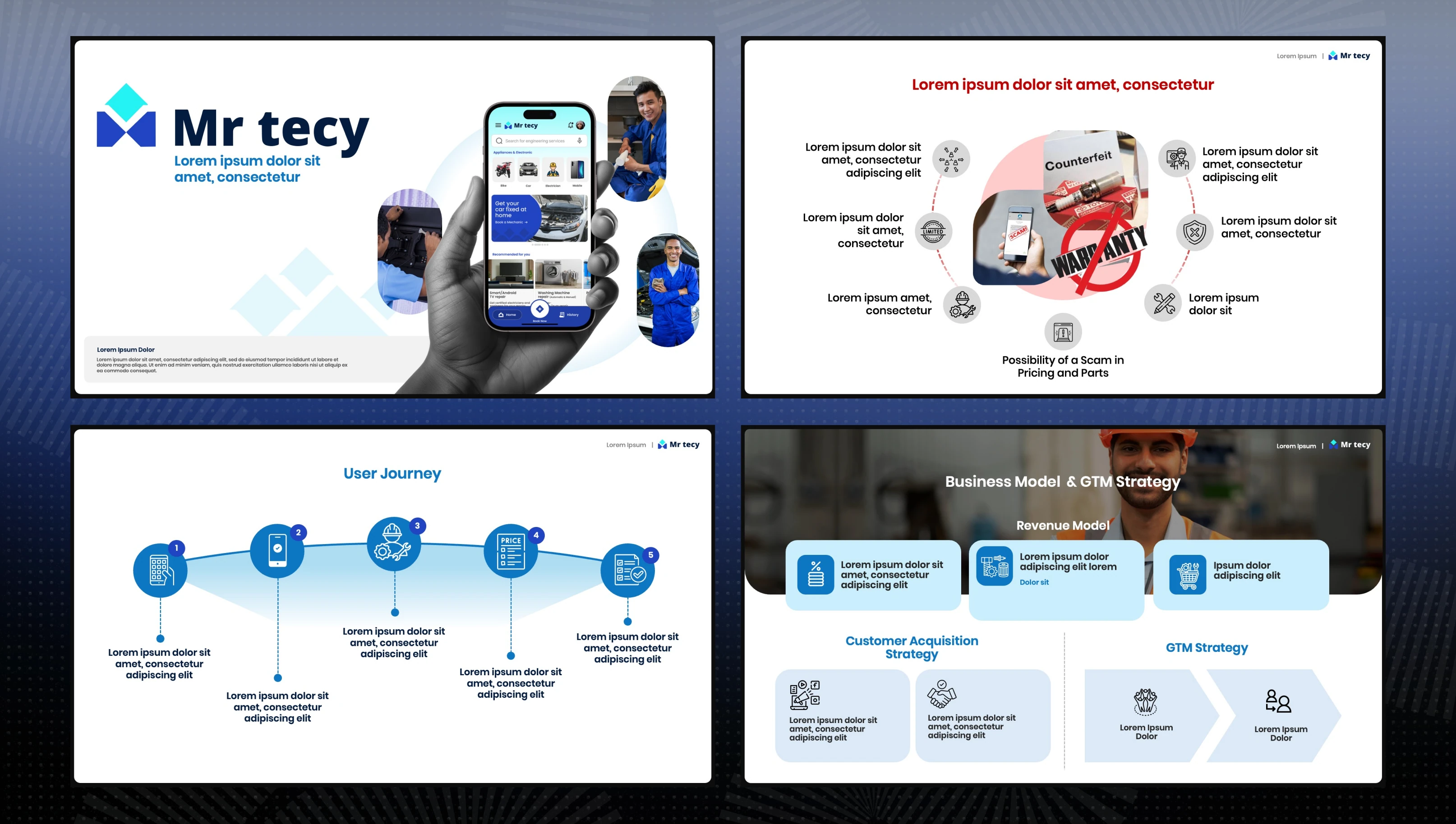 Mr Tecy  pitch deck slide 1