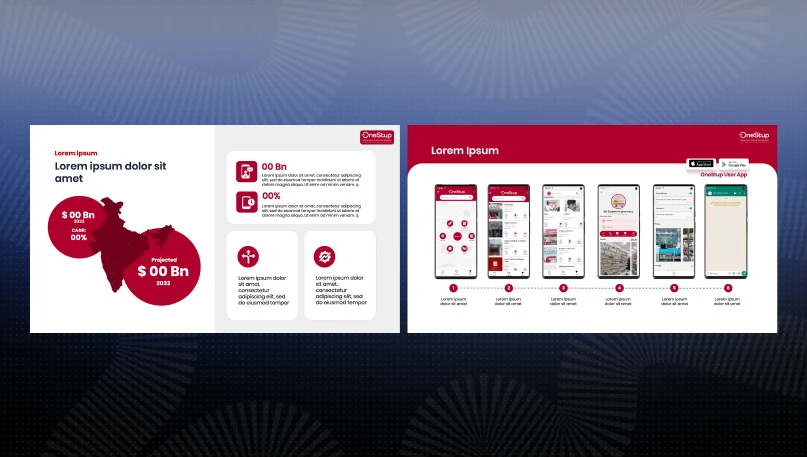 OneStup pitch deck slide 3