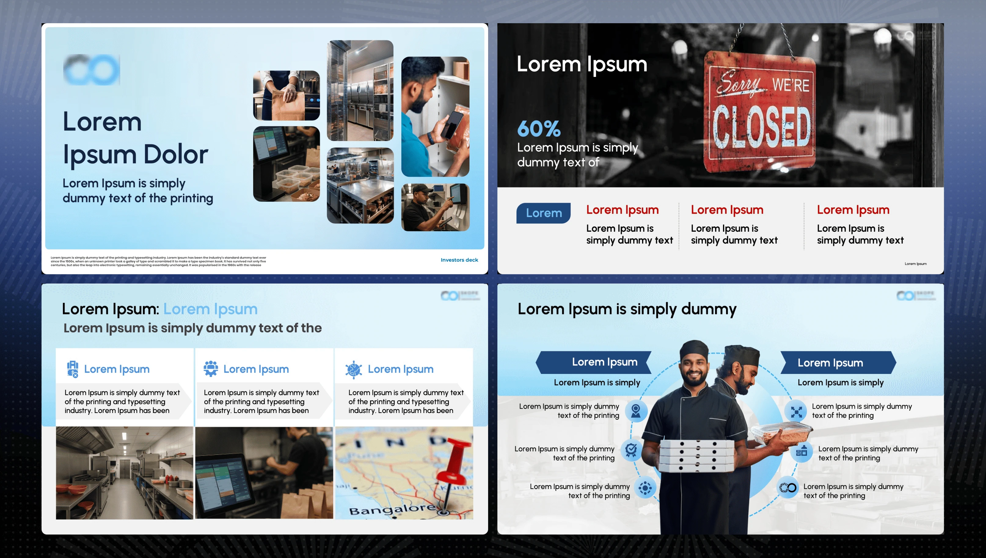 F&B Platform pitch deck slide 1