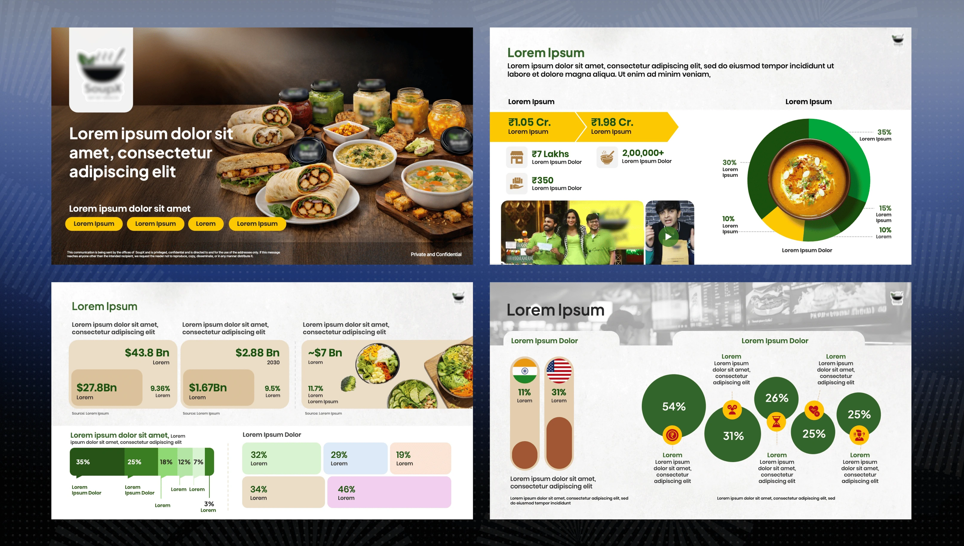 Healthy Food Brand pitch deck slide 1