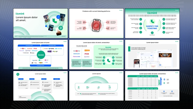 Ticmint pitch deck slide 1