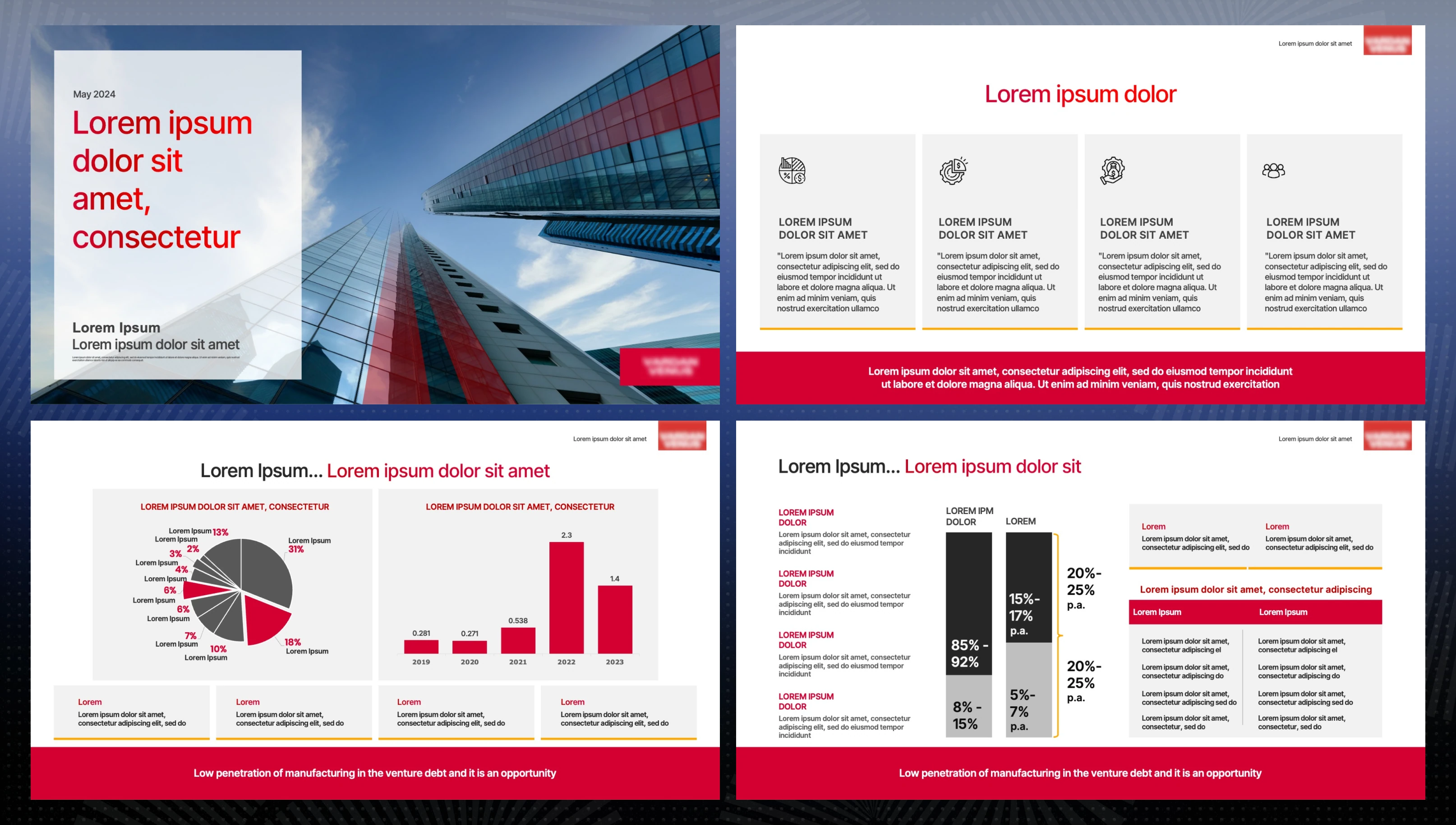 Venture Debt Fund pitch deck slide 1